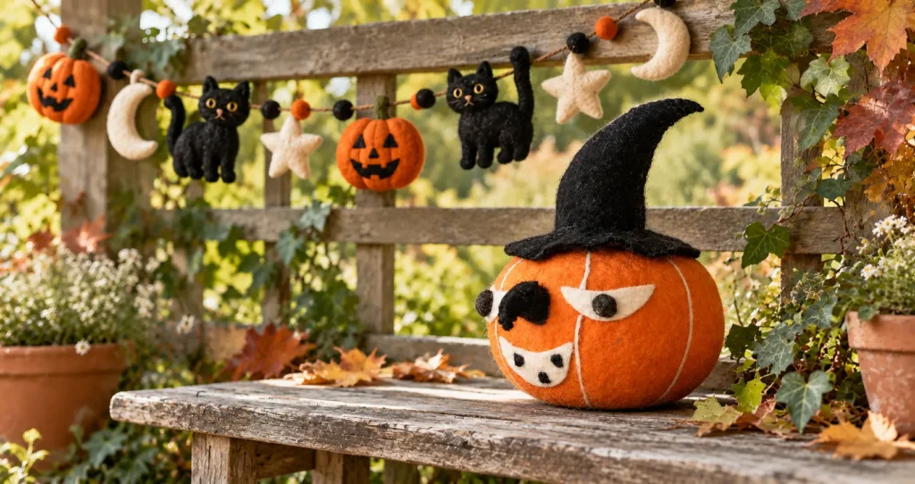 Halloween Felt Garland Ideas for Warm, Handmade Seasonal Decor