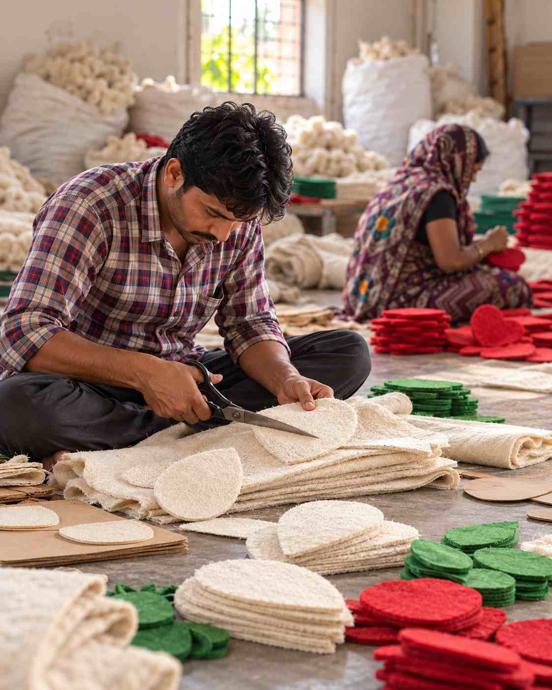 Handmade Felt for Trees, Tables and Shelves, Made to Return.